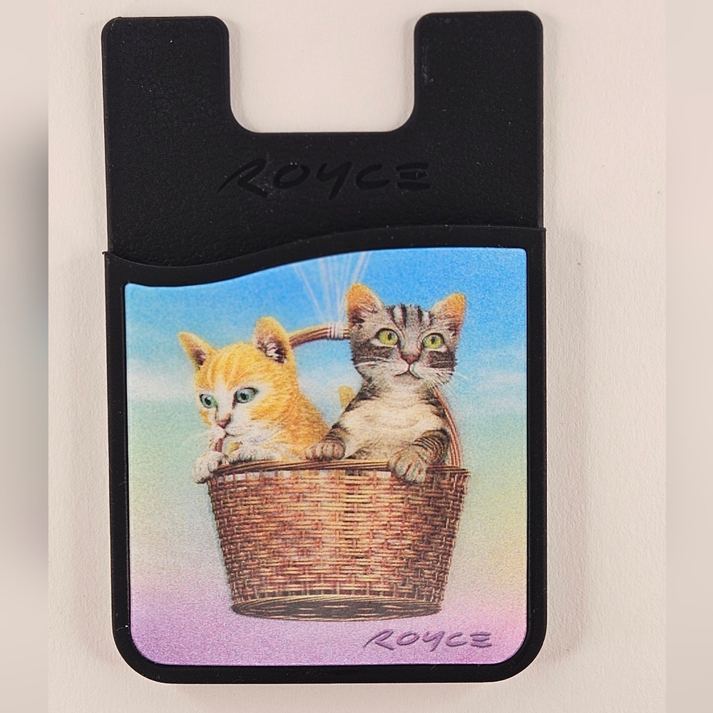 3d Cats In A Basket Adhesive Silicon Phone Pocket Wallet BUNDLE 2 GET 1 FREE